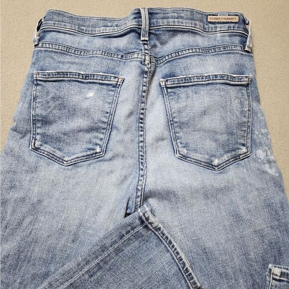 Citizens of Humanity Rocket Crop High Rise Skinny Jeans Distressed - Size 28 - Picture 4 of 16
